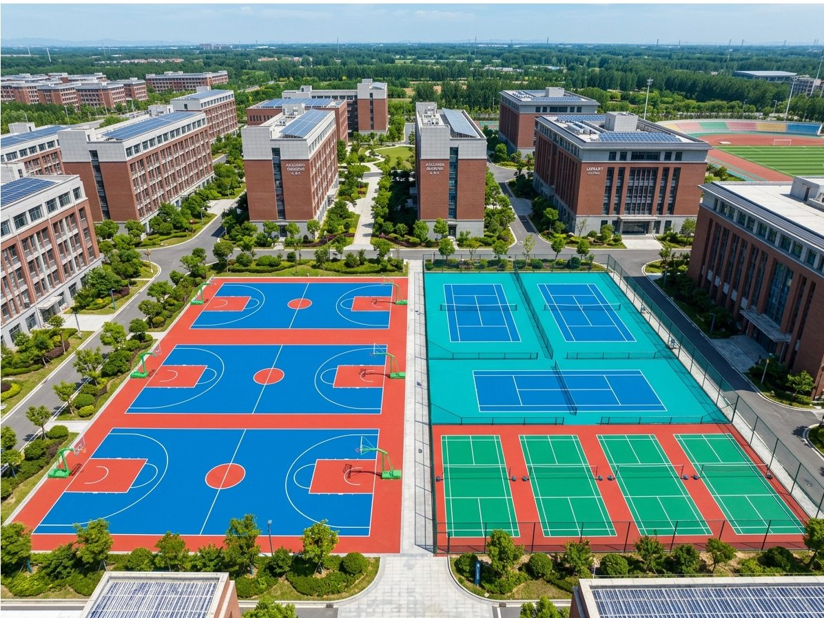 铁岭市硅PU球场塑胶颗粒 - 方案